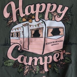 Happy Camper Blessed Girl Long Sleeve Tee - Green
